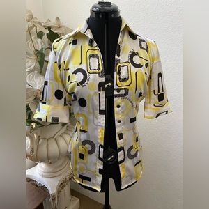 Cato Womens Button Up Blouse - Small